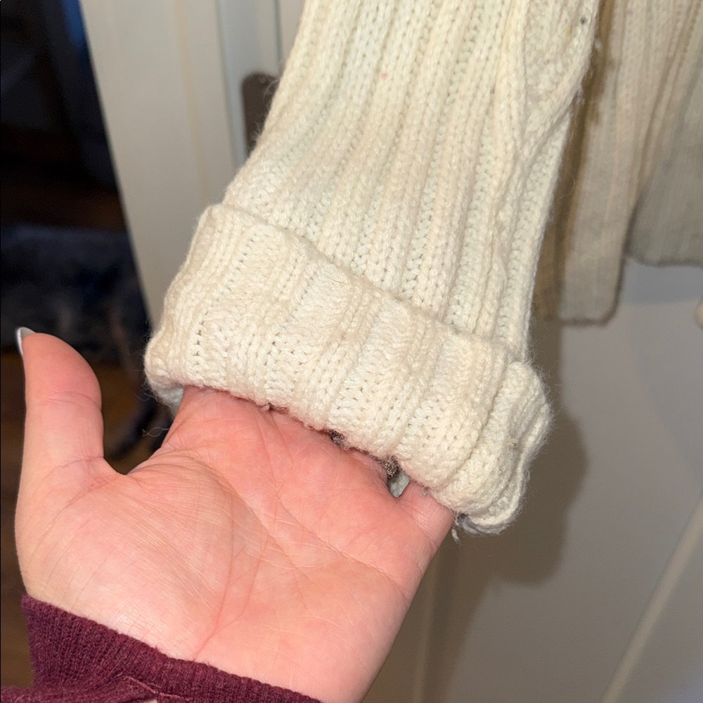 H&M Off-White Ribbed Cowl Neck Sweater - Picture 4 of 5